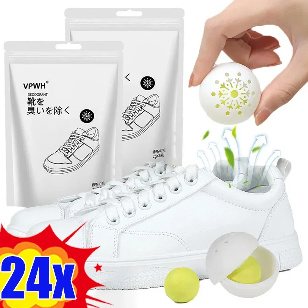 Shoe Deodorizer Ball - 24/1 個靴消臭ボール芳香剤靴茶の香りエッセンシャルフットケア毎日の靴の香り靴クローゼットフレッシュボール