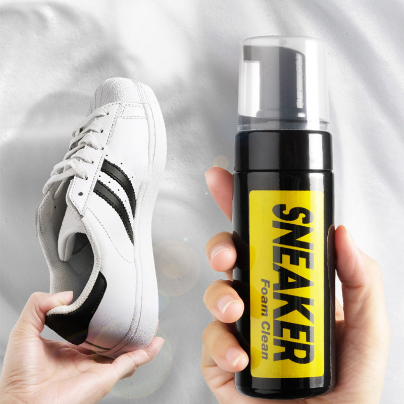 On Sneaker Care - 3in1シューズクリーナー プレミアム水なしフォームスニーカーブラシタオルセット 靴用 ホワイトスエードブーツ対応 150ML ドライクリーニングキット