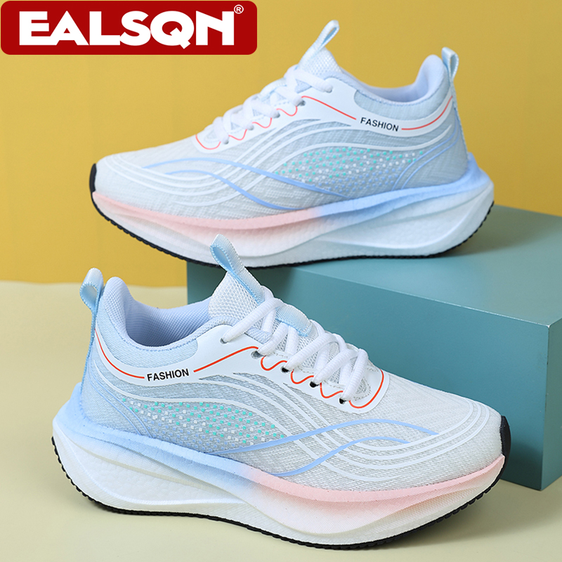 White Sneaker Care Kit - 超軽量で通気性のある白いスニーカー、女性用カジュアルレースアップウォーキングシューズ、快適なアウトドアアスレチックトレーナー
