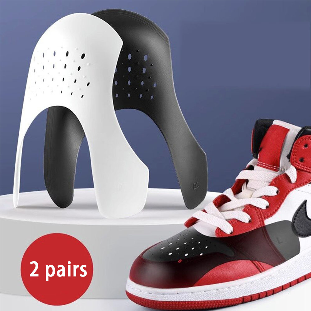 Sneaker Care Crease Protector - 4 個折り目プロテクター靴ヘッドスニーカーシールド抗折り目靴修理スポーツ折り目曲げ靴オーガナイザーサポートつま先キャップ