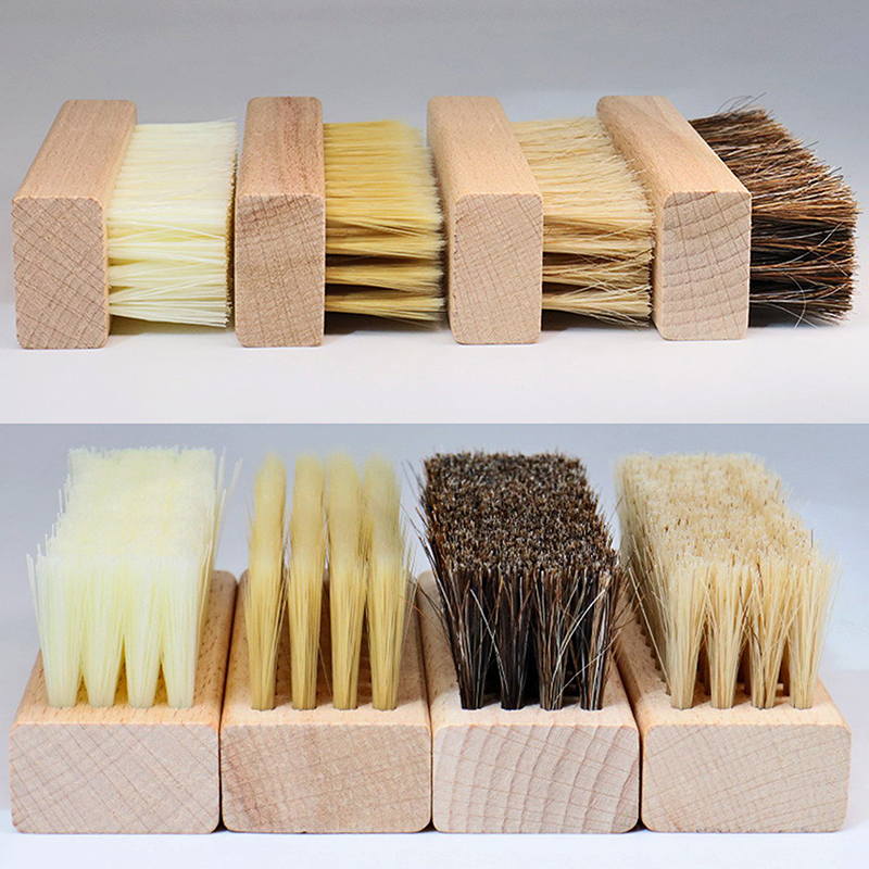Sneaker Care Cleaning Kit - 木製ハンドル付き靴ブラシ,実用的なプラスチック製の髪,柔らかい豚の髪,スニーカー,掃除,洗濯用