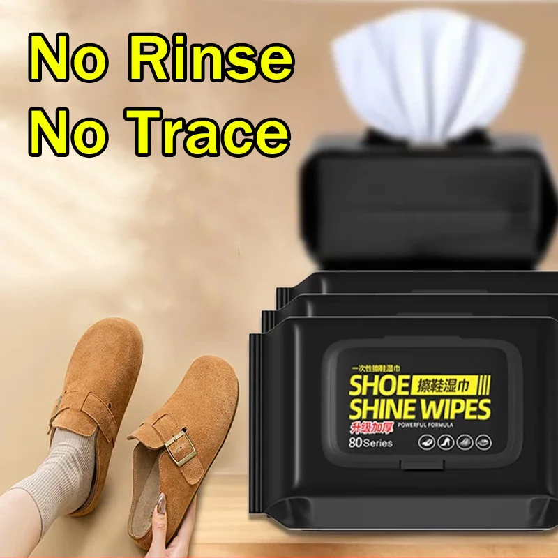 Sneaker Care Cleaning Kit - 携帯用ノンリンス靴クリーニングワイプ使い捨て強力スニーカー汚れ除去クイックウェットクロス（白い靴用）