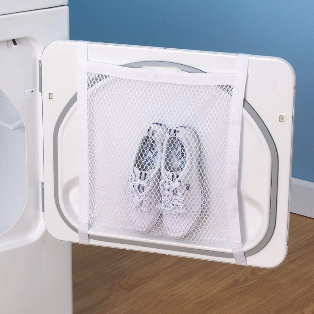 Sneakers Care - スニーカー用乾燥バッグ1個。サイズは40x40cm。伸縮性のあるストラップ付きで、洗濯機で洗える靴用ネット。靴を保護しながら乾燥させるためのバッグ。