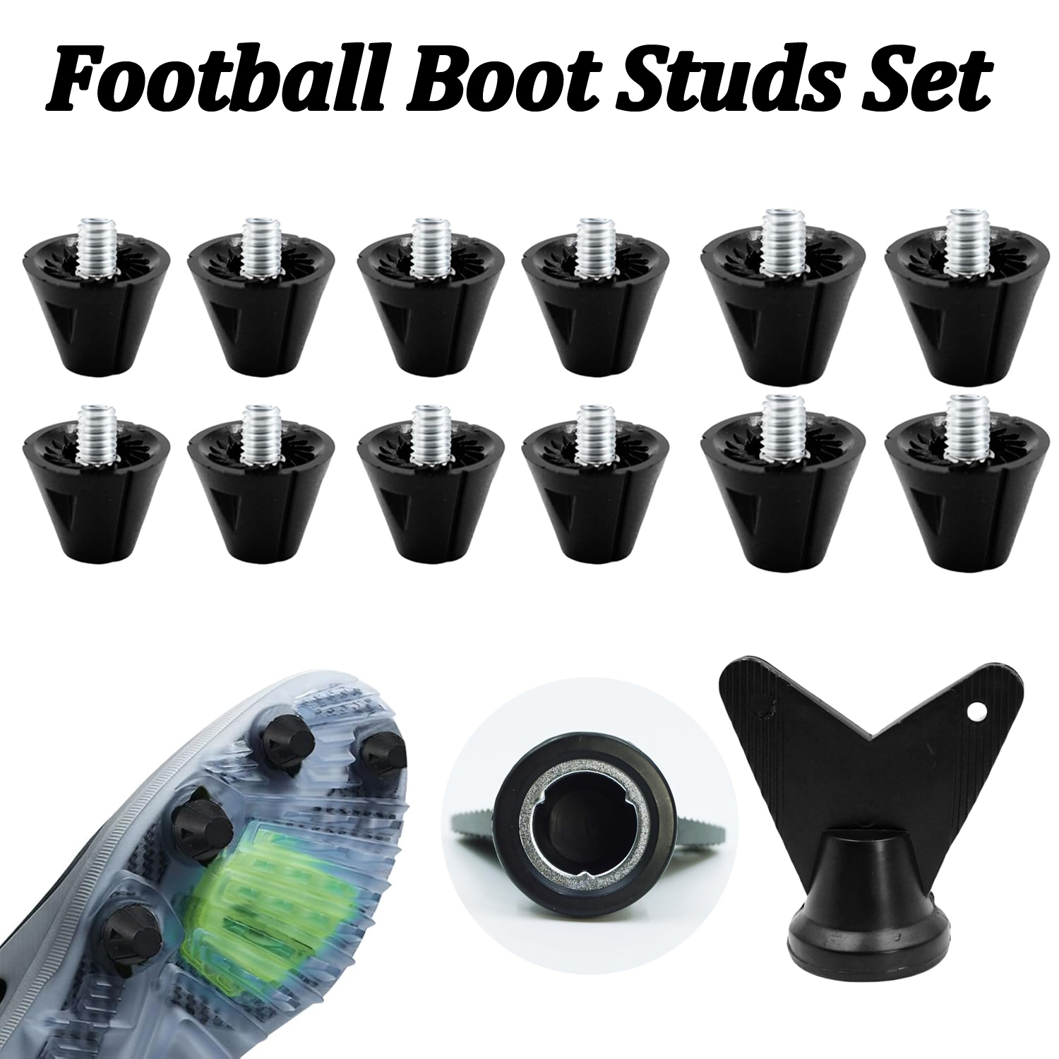 4/12 個サッカーブーツスタッド交換 13 ミリメートル  - Sneaker Care Set のレビューと価格