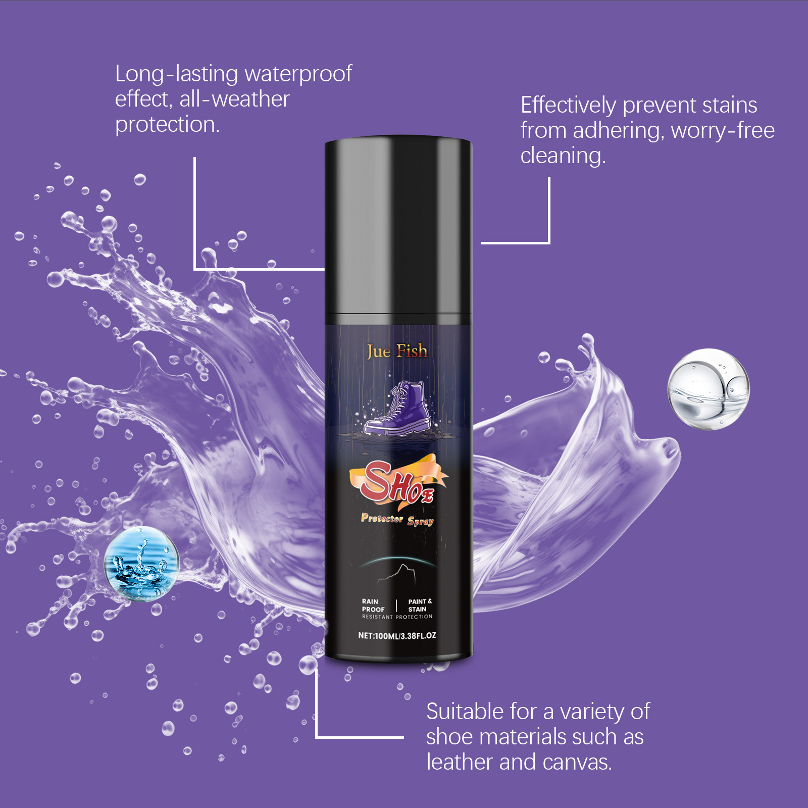100ML 靴保護スプレー 汚れを落とす 長持ちする防雨防水 - Sneaker Care Cleaning Kit のレビューと価格