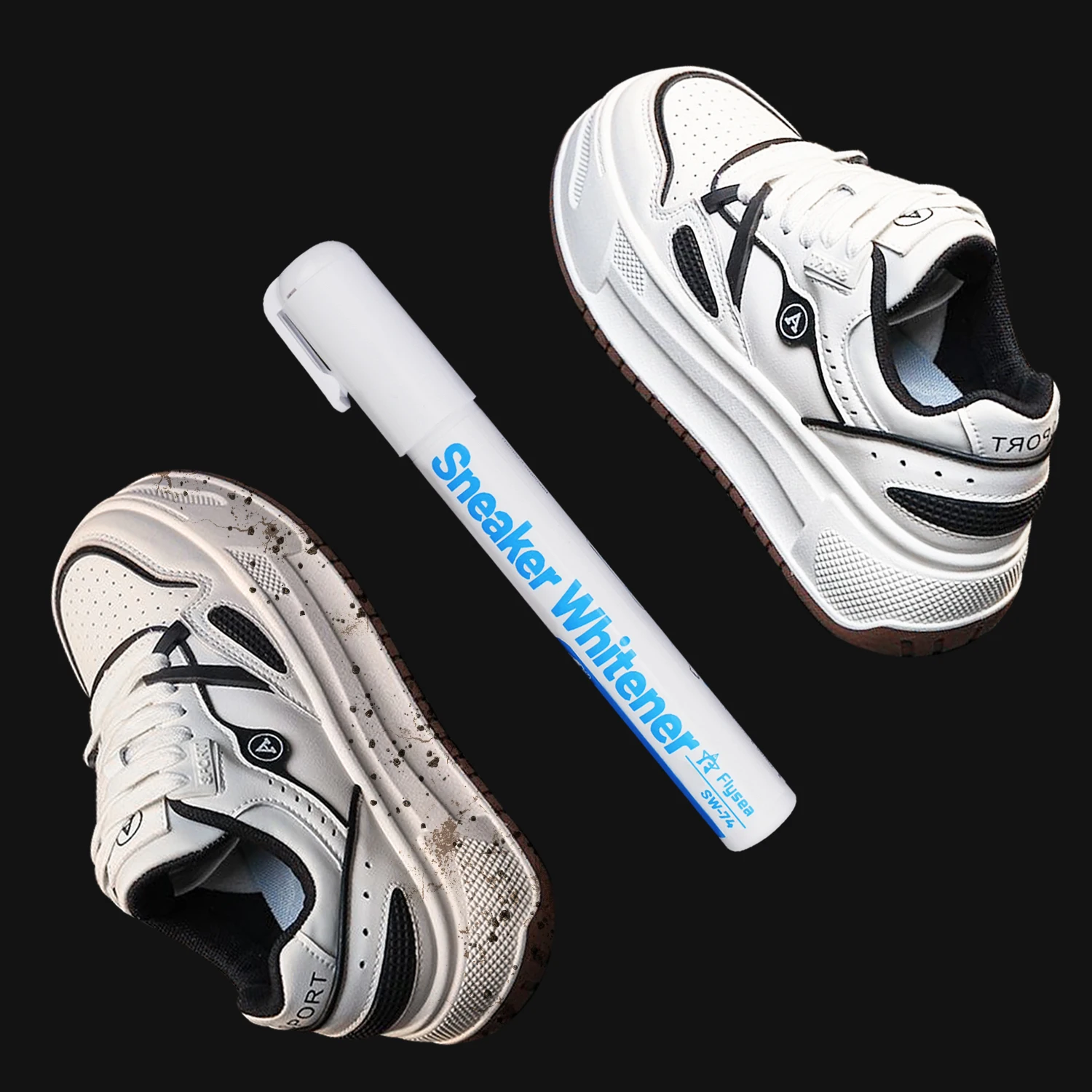 靴の汚れ除去防水スニーカー抗酸化ペン修理補色白ゴーイエロー靴 - Sneaker Care Cleaning Kit のレビューと価格