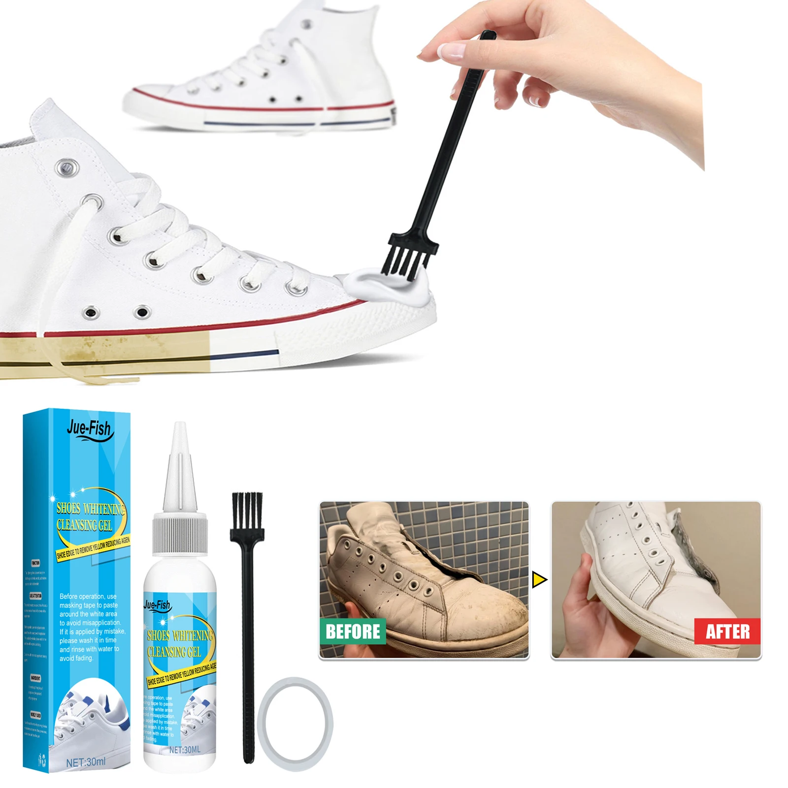 汚れを落とすための白い靴のクリーニングキット,汚れの除去,靴 - Sneaker Care Cleaning Kit のレビューと価格