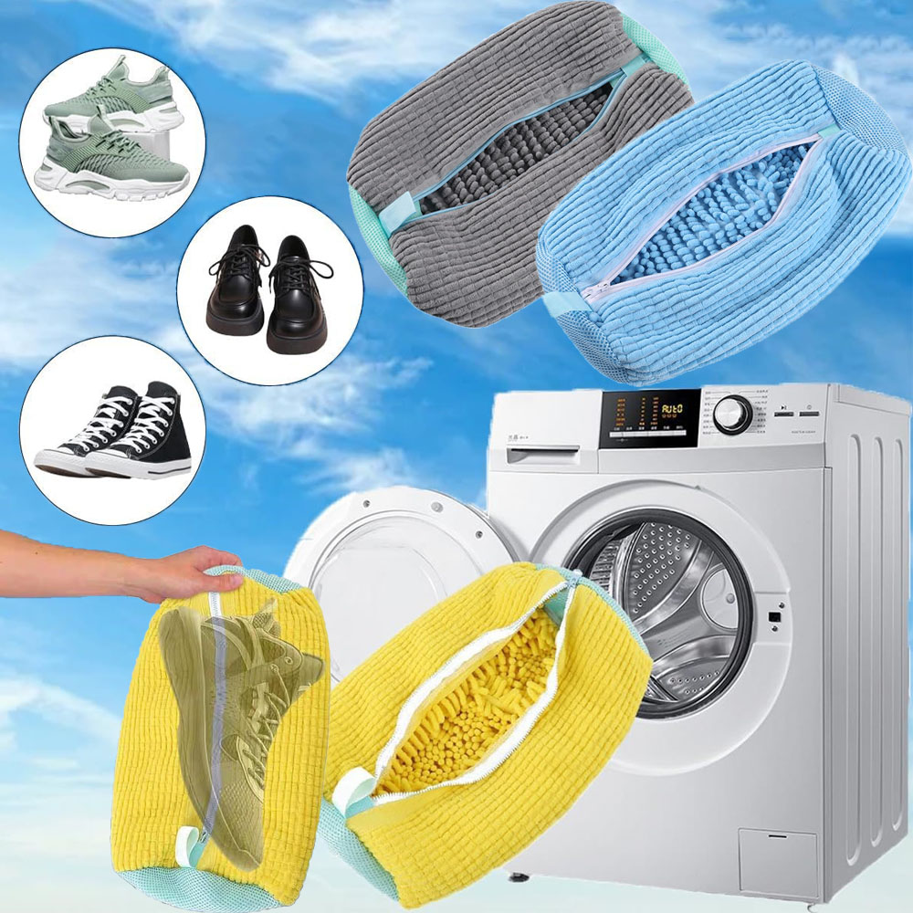 丈夫なメッシュ製靴洗いバッグ、ジッパー付き、ふわふわの内側で - Sneaker Care Cleaning Kit のレビューと価格