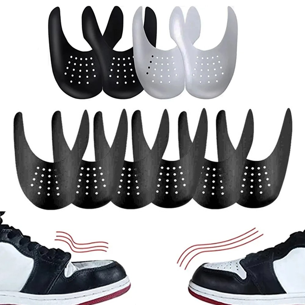 5ペア抗しわ靴プロテクタースニーカー曲げ亀裂つま先キャップし - Sneaker Care Crease Protector のレビューと価格