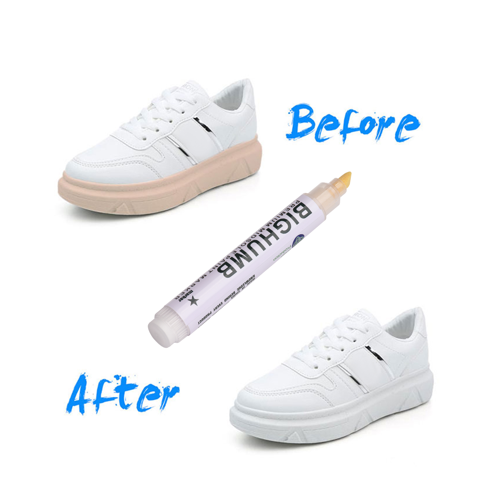ペン BIGTHUMB プレミアムミッドソールペイントマーカ - Sneaker Care Cleaning Kit のレビューと価格